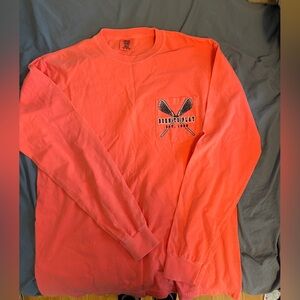 Comfort Colors Coral T-Shirt Born to Play Lacrosse size M